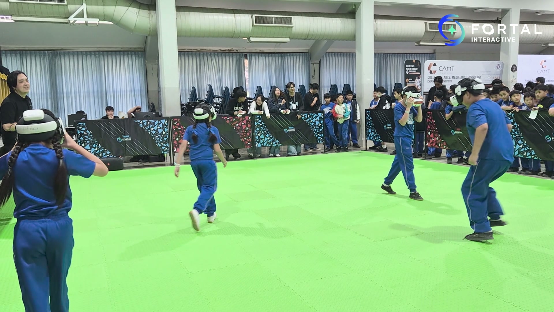 Players on the floor